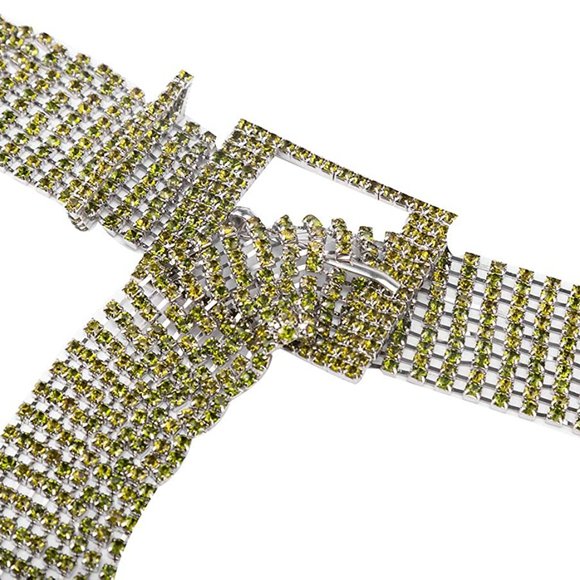 Women Crystal Rhinestone Chain Waist Belt main image 4